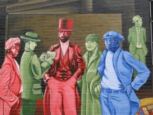 Mural by Willis Humphrey honoring DuBois and African-American firehouse