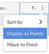 change display from percentage to points in Canvas