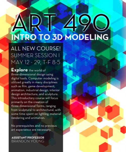 3D Modeling Summer Class Poster