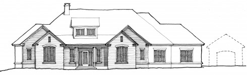 Front Elevation. Click image to see other sketches for project.