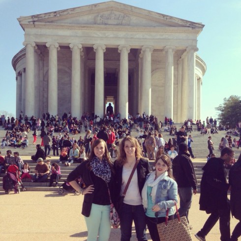 Kayla, Carlee, and Sarah in D.C.