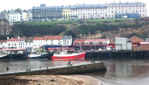 Harbor at Whitby, where Capt. James Cook apprenticed as a young man.
