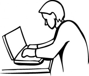 line drawing computer student