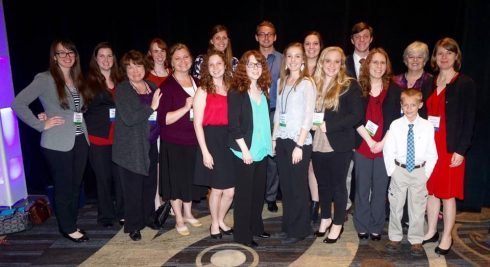 ACU representatives at the Alpha Chi National Convention, April 2016
