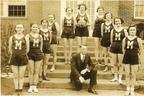 Stroop also coached the girls' basketball team while at Morrison High.  Photograph, John Ridley Stroop Collection, Milliken Special Collections, Abilene Christian University, Abilene, TX.