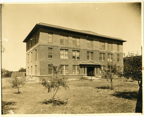 Zellner Hall with three stories, ca. 1920.  Photograph, Sewell Photograph Collection, Milliken Special Collections, Abilene Christian University, Abilene, TX.