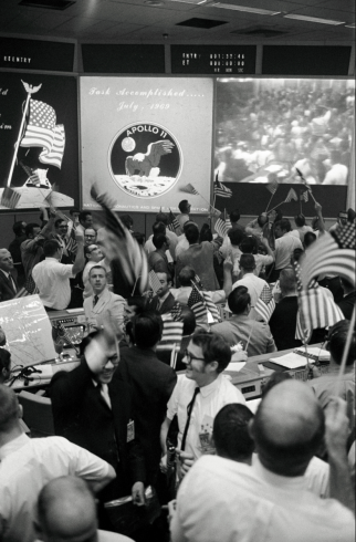 NASA Mission Control celebrates return of Apollo 11 lunar landing mission on July 24, 1969. http://www.nasa.gov/content/mission-control-celebrates-success-of-apollo-11/#.UfAPHo2siM4