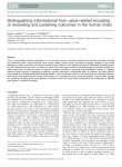 Jessup ODoherty 2014 EJN Distinguishing informational from value-related encoding of rewarding and punishing outcomes in the human brain
