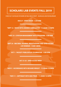 Events Flyer Fall 2019