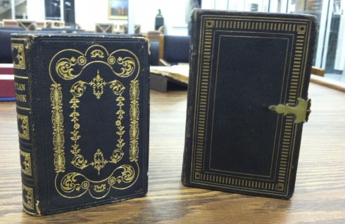 Campbell hymnals, decorative leather