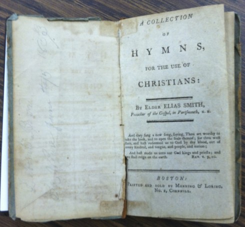 Elias Smith, A Collection of Hymns, 1804