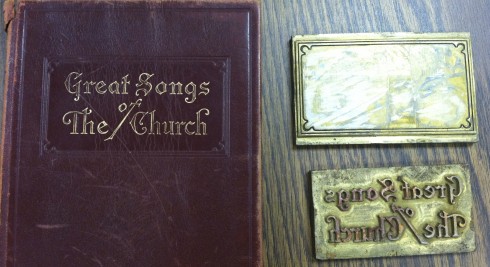 Great Songs of the Church printing block and leather edition 2