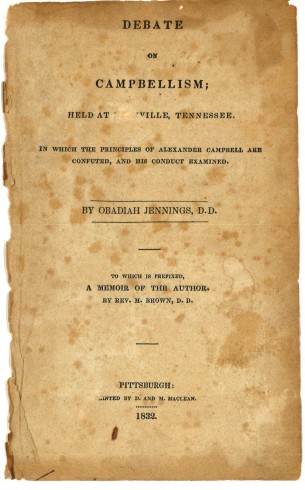 Campbell-Jennings Debate, AM Burton, title page