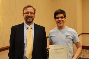 Andrew and Dr. Joshua Willis, his mentor for his summer 2012 research project.