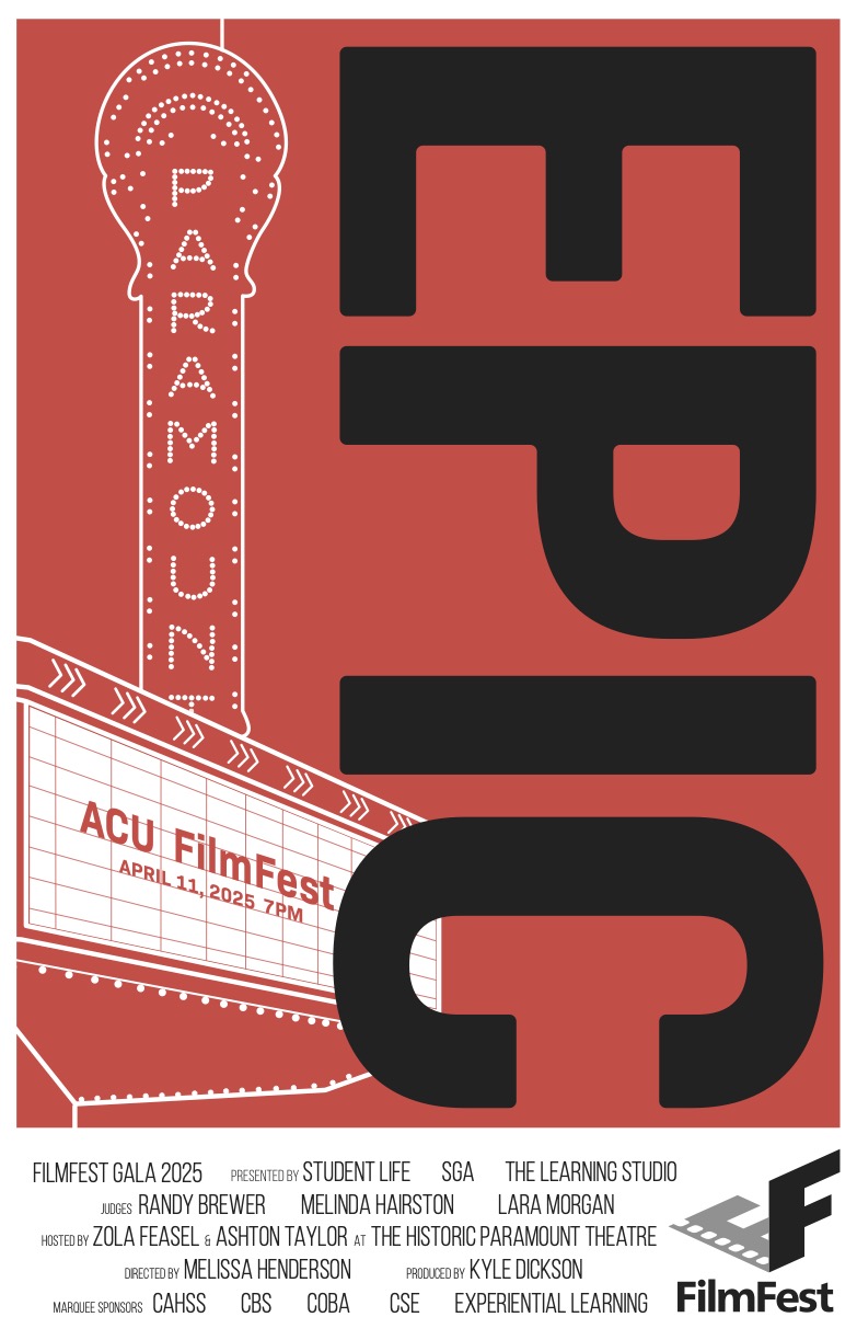 Outside the Paramount Theatre at the ACU FilmFest 2019 gala