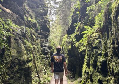 Exploring the Nationalpark Sächsische Schweiz in Germany.