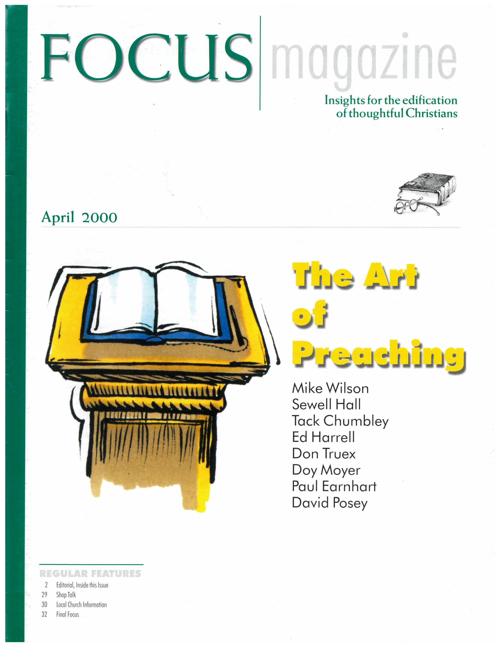 Focus Magazine, April 2000, front cover