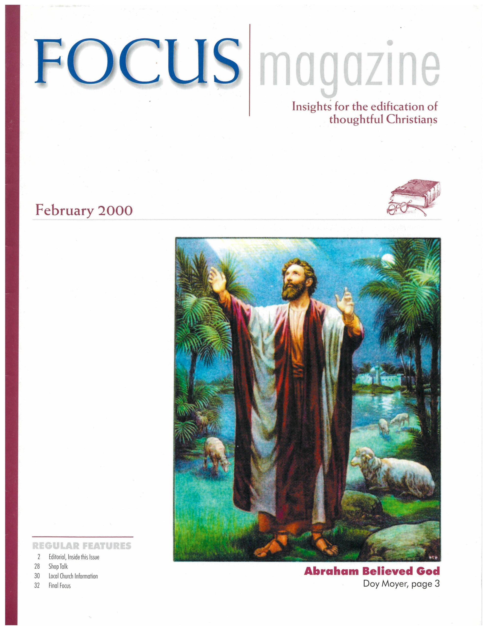 Focus Magazine, February 2000, front cover