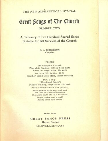 A Century of Great Songs: E. L. Jorgenson’s Remarkable Hymnal | Abilene ...