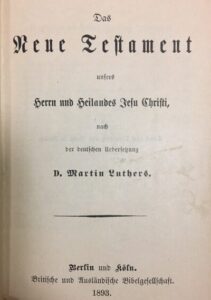German New Testament Bible