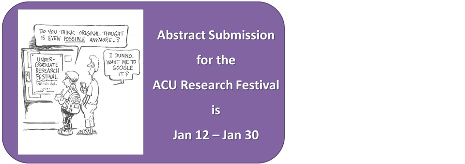 Abstract Submission for the 2015 Research Festival is Now Open